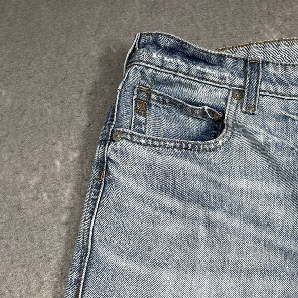 Ariat Jeans Womens 29 Blue Ultra High Rise Relaxed Straight Distressed Denim - Picture 3 of 16